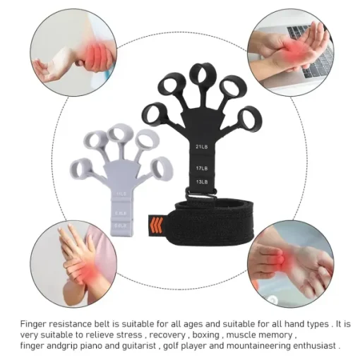 Finger Gripper Finger Exerciser Guitar Finger Exerciser 6 Resistant Levels, Recovery Physical Tools Hand Strengthener, Hand Gripper for Fingers - Image 3