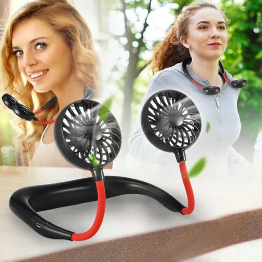 Neck Fan USB Portable Sports Wear Aromatherapy Fan (X-8) Series 4 - Image 2