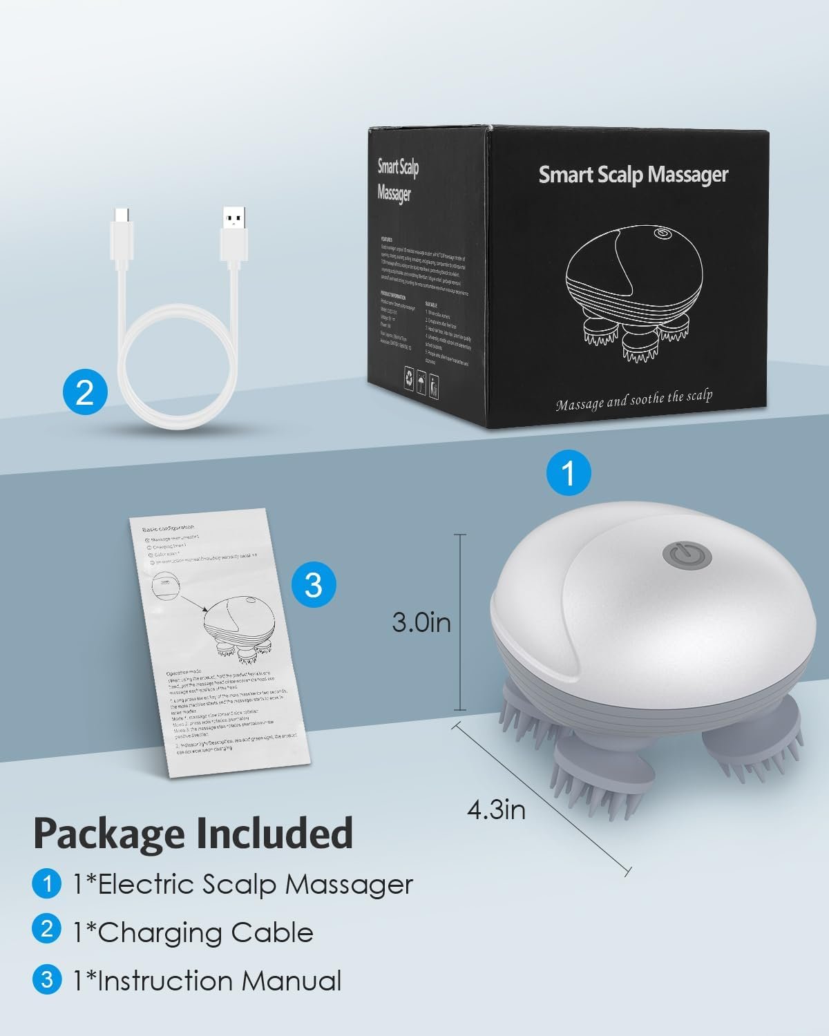 New Electric Head Massager Wireless Scalp Massager - Image 16