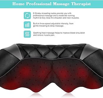 Blueidea Bld609 Neck and Back Massager, 45° Gapless Electric Massage Pillow for Shoulder Pain Relief, Ergonomic Design for Home Car Office Use, Gifts for Men Women Mom Dad - Image 3