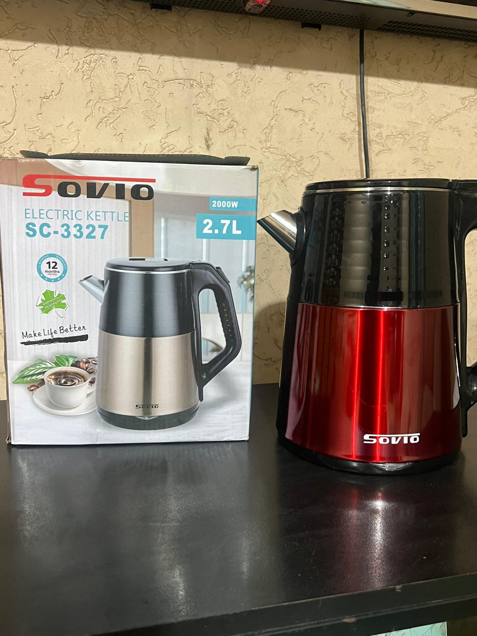 BOIL WATER FASTER AND EASIER WITH SOVIO! Introducing the Sovio 2000W Electric Kettle – 2.7L Fast-Boil Kettle! Sovio 2000W Electric Kettle – 2.7L - Image 2