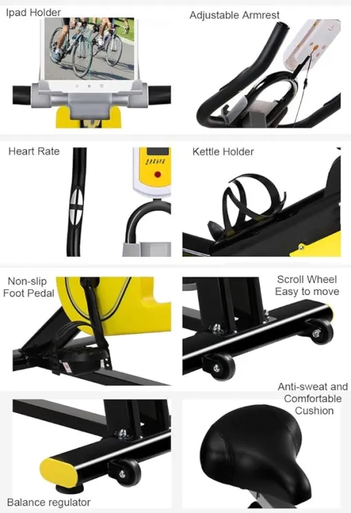 Spinning Bike | Indoor Exercise Bike | Vertical Fitness Bike Home Gym - Image 6
