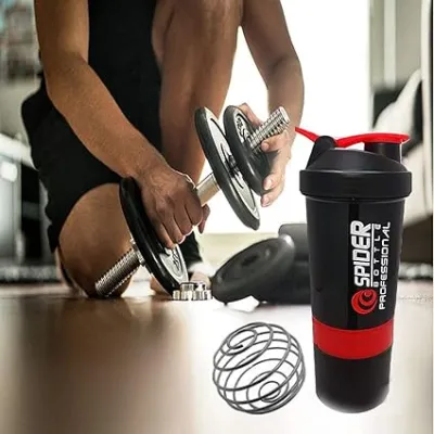 Three Layers Protein Powder Spider Shaker Exercise Bottle 500ml