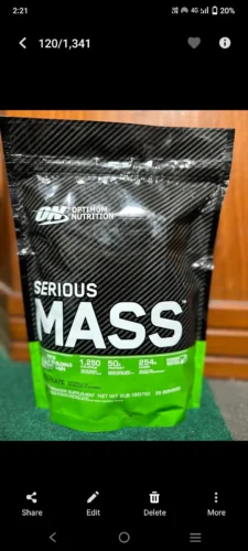 (ON) Serious Mass Gainer - 1 kg photo review