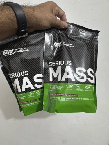 Optimum Nutrition (ON) Serious Mass High Protein High Calorie Weight Gainer Powder - 1 kg ( Chocolate) with  Vitamins and Minerals photo review