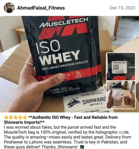 MuscleTech Iso Whey – 100% Whey Protein Isolate photo review