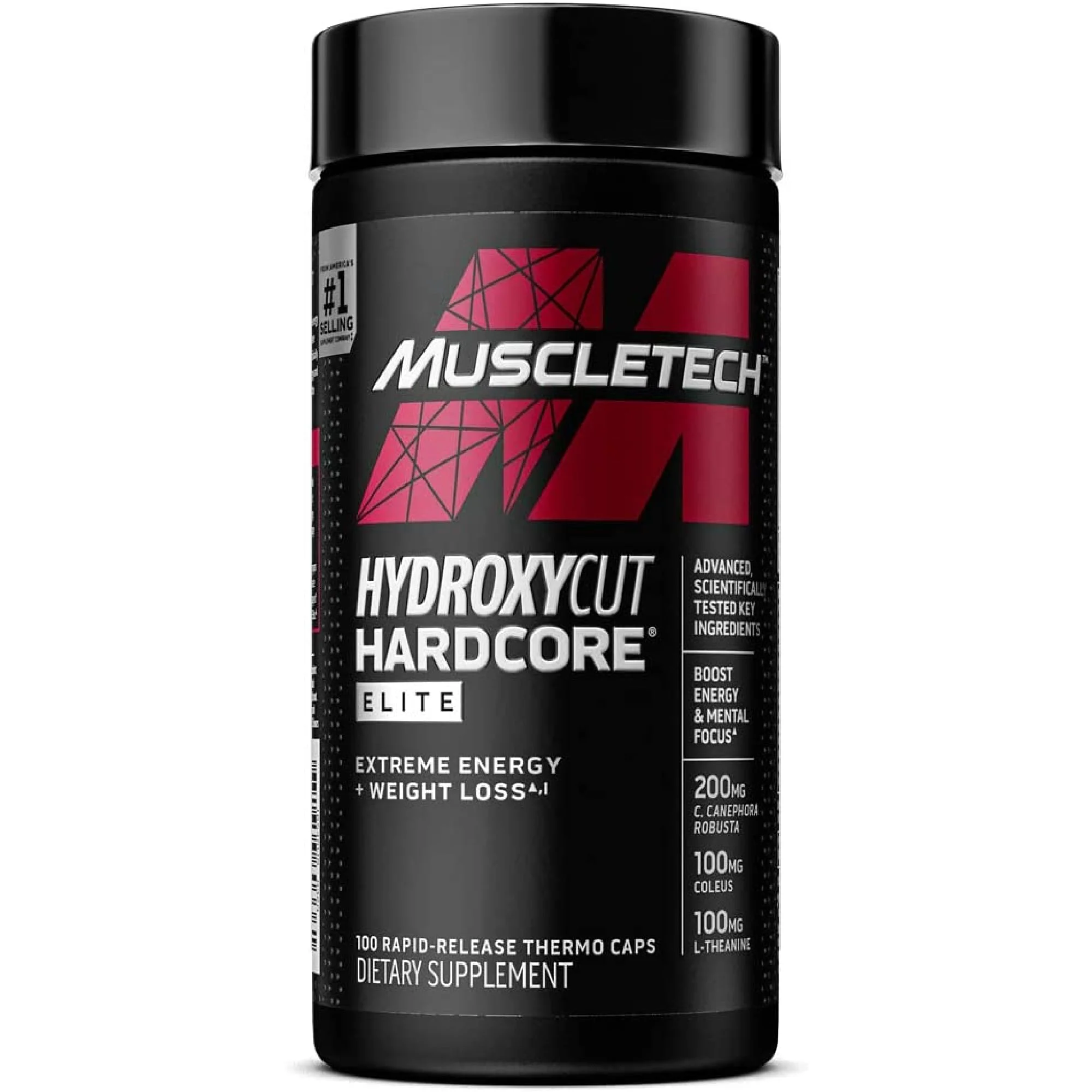 Muscletech – Hydroxycut Hardcore Elite 50 Servings 100 Capsules - Image 2